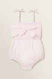 Metallic Stripe Romper    hi-res