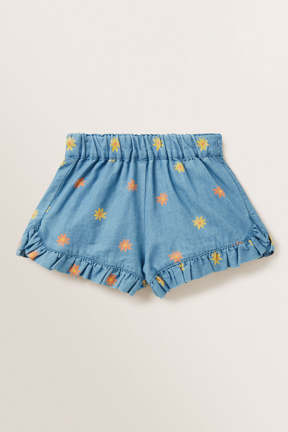 Printed Chambray Short  