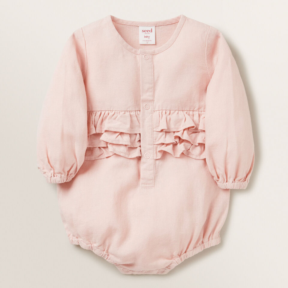 Frill Linen Onesie  