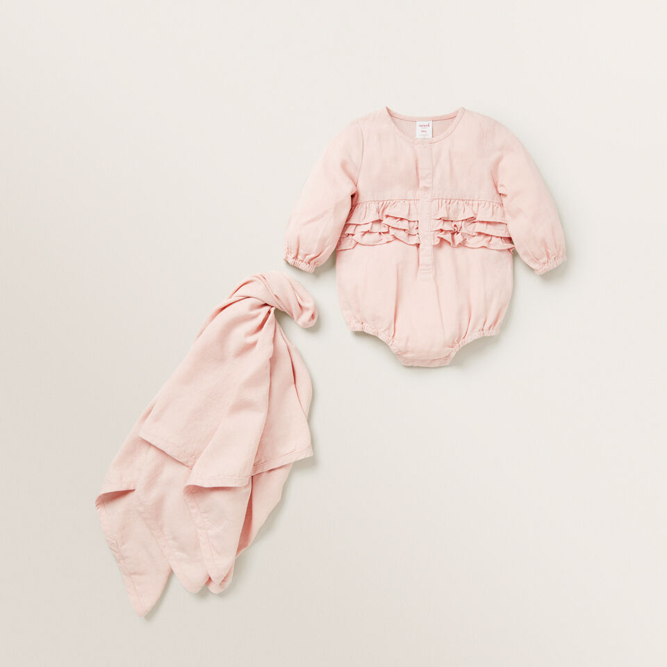 Frill Linen Onesie  