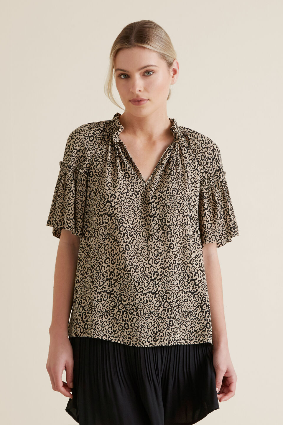 Ocelot Gathered Blouse  