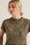 Mock Neck Ocelot Top    hi-res