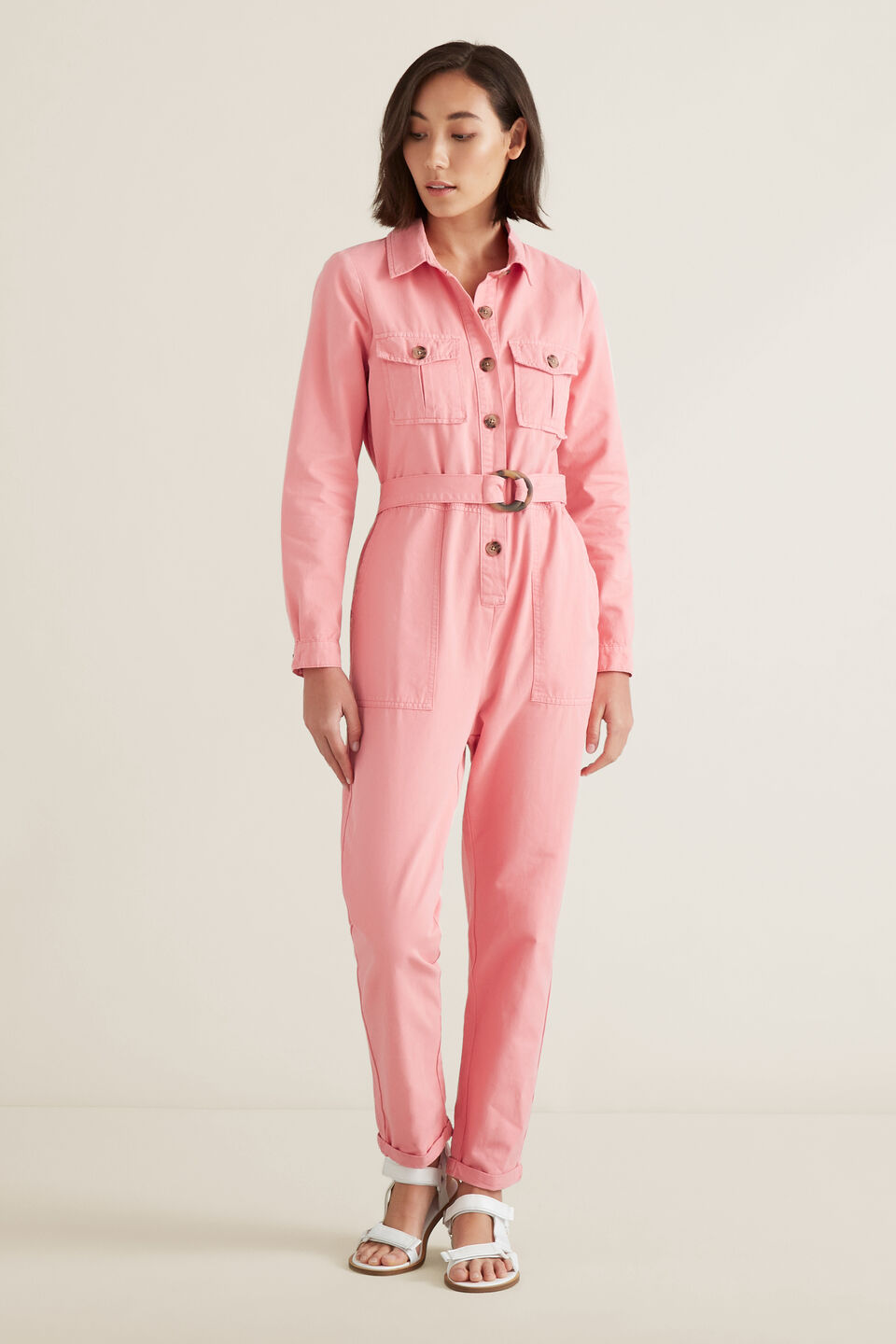 Button Through Jumpsuit  