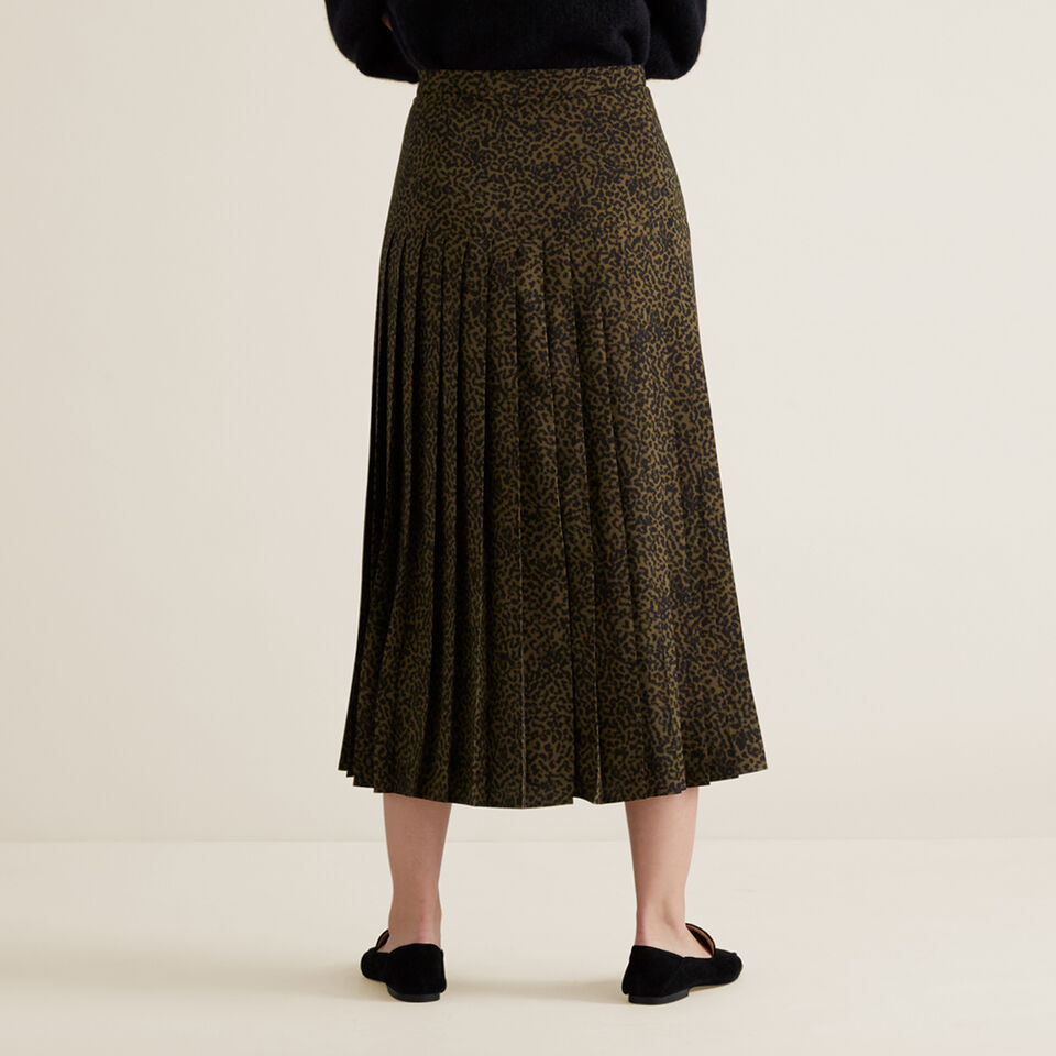 Pleated Animal Skirt  