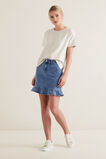 Frill Hem Denim Skirt    hi-res