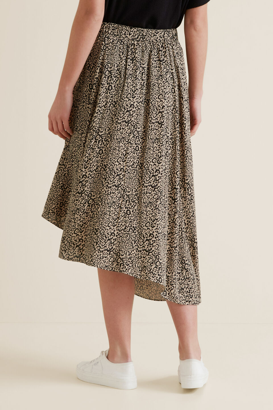 Asymmetric Animal Skirt  