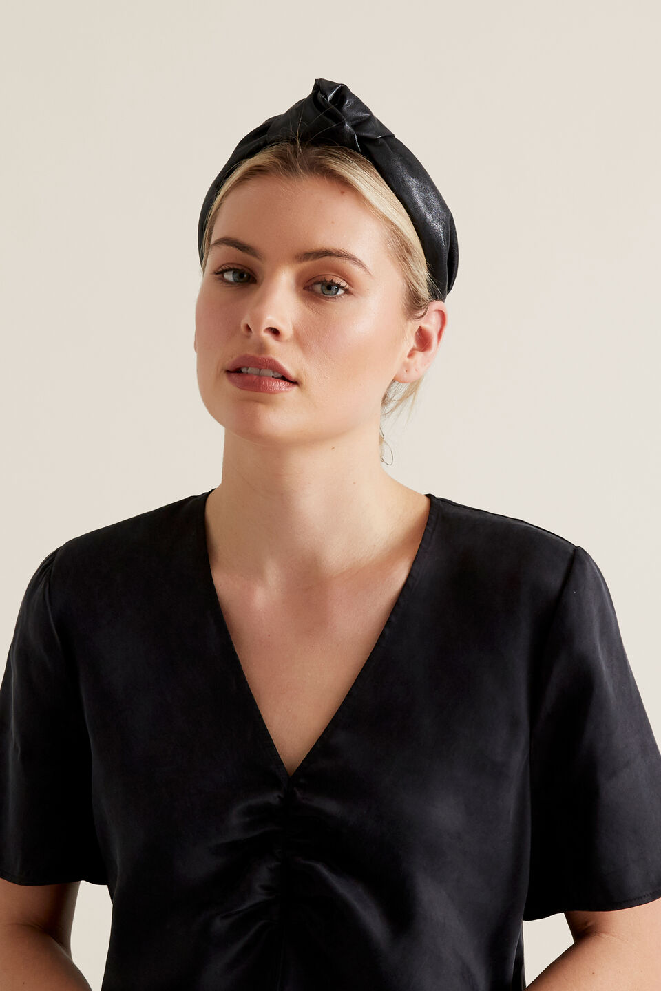 Leather Look Headband  