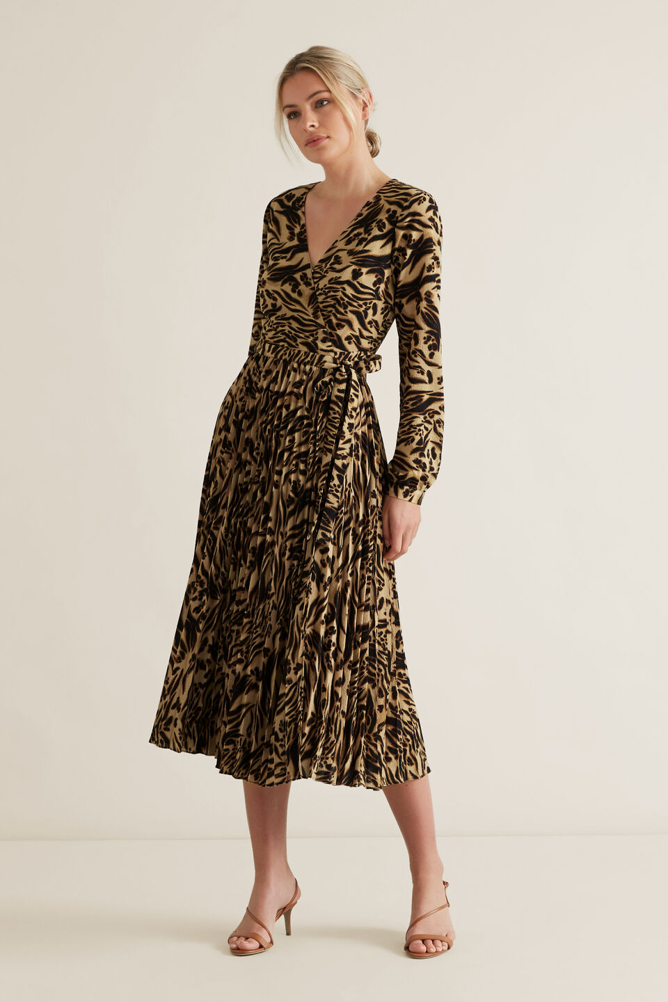 Animal Wrap Dress  