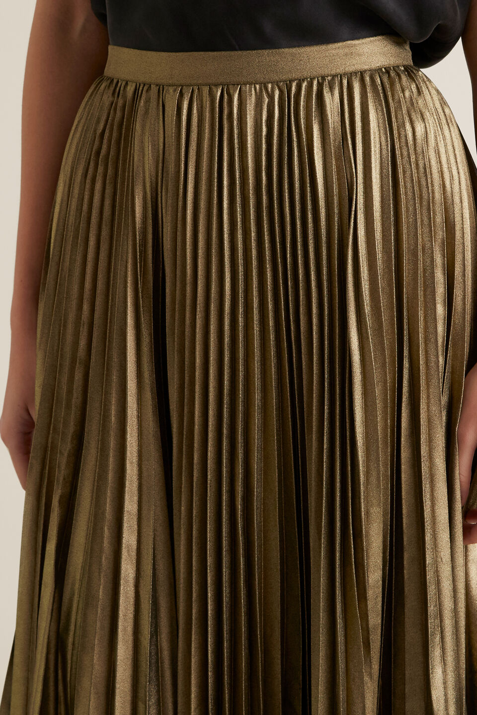 Pleated Lame Skirt  9