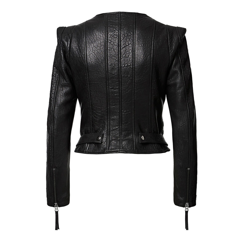Collection Zipper Leather Jacket  
