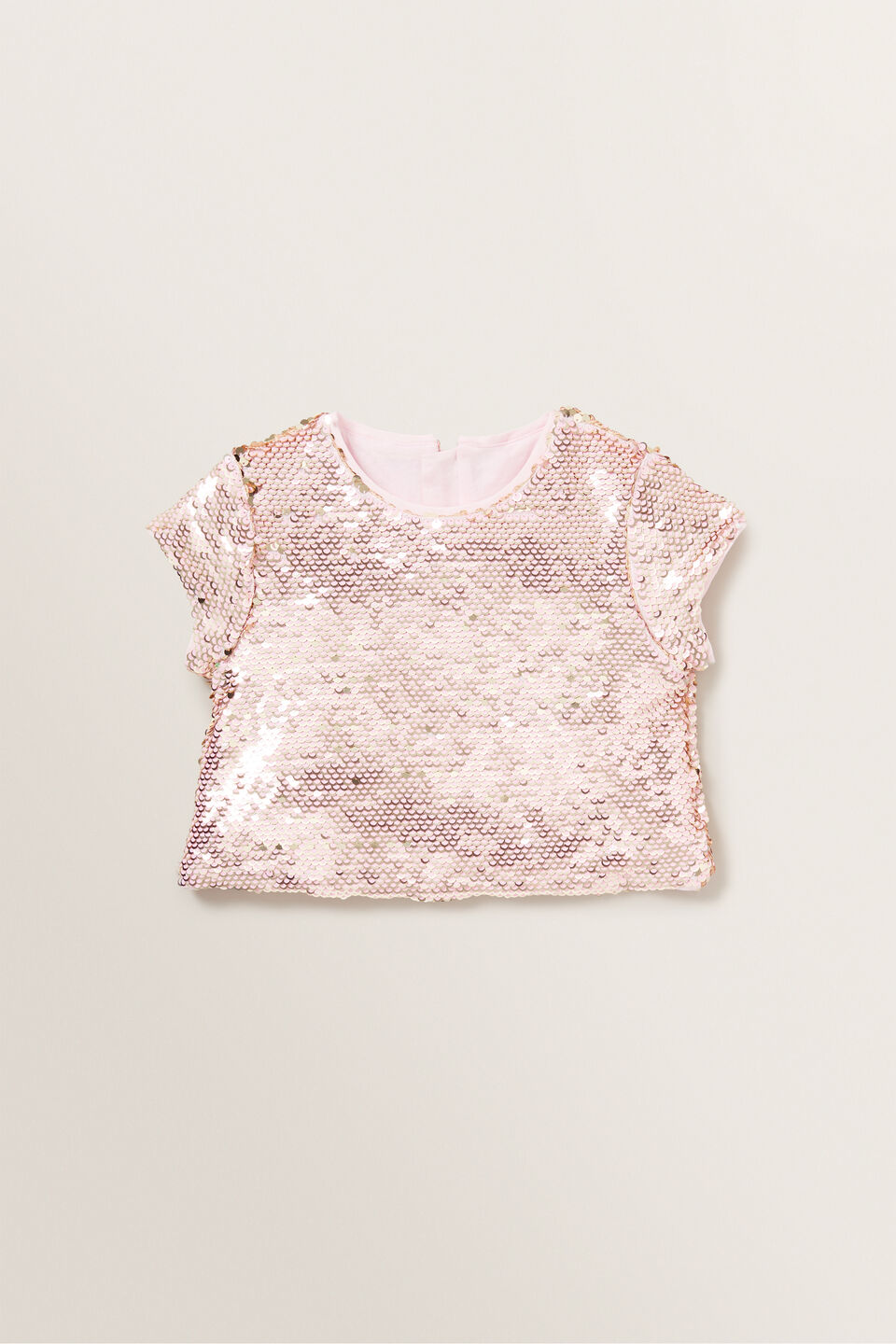 Sequin Cropped Tee  