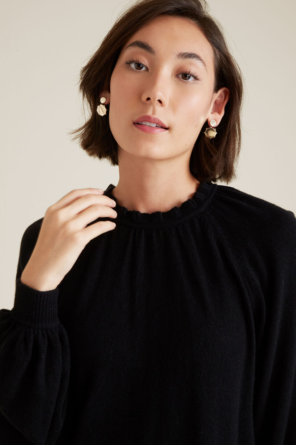 Frill Neck Knit  