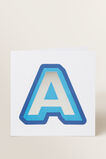 Large Blue Letter Card  A  hi-res