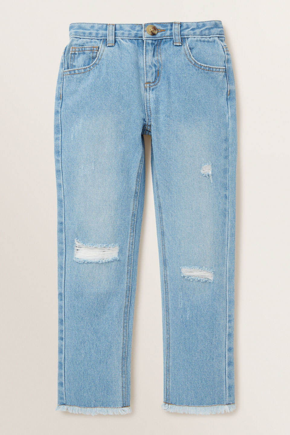 Relaxed Button Jeans  