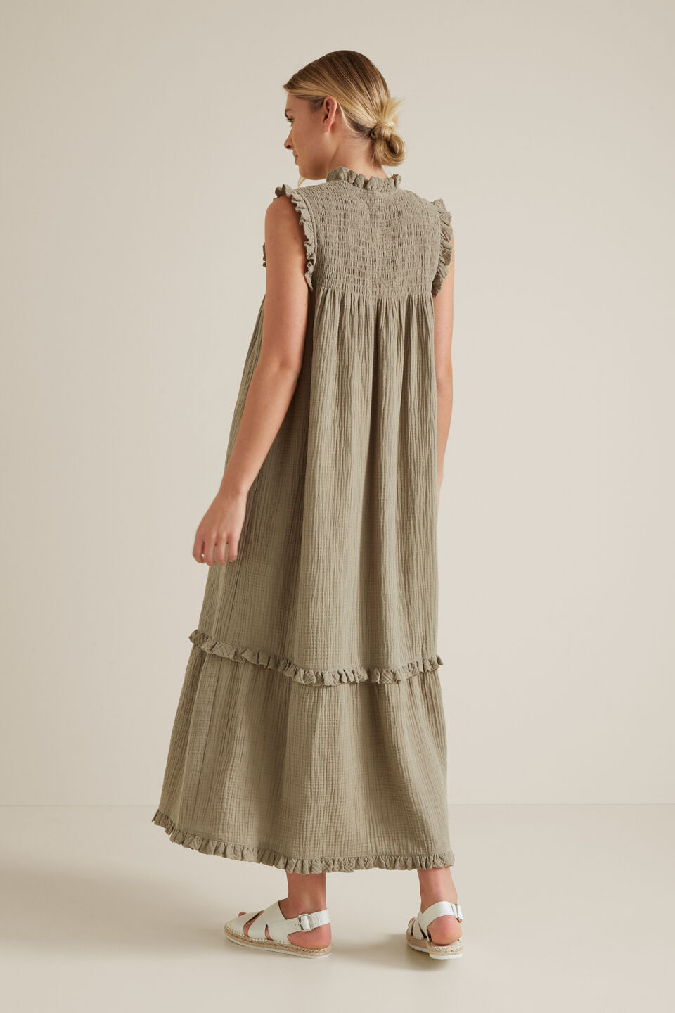 Shirred Crinkle Dress  