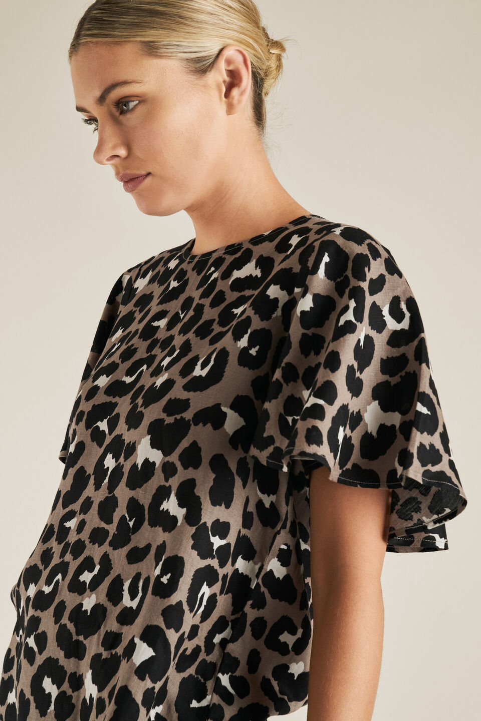 Ocelot Flutter Sleeve Top  