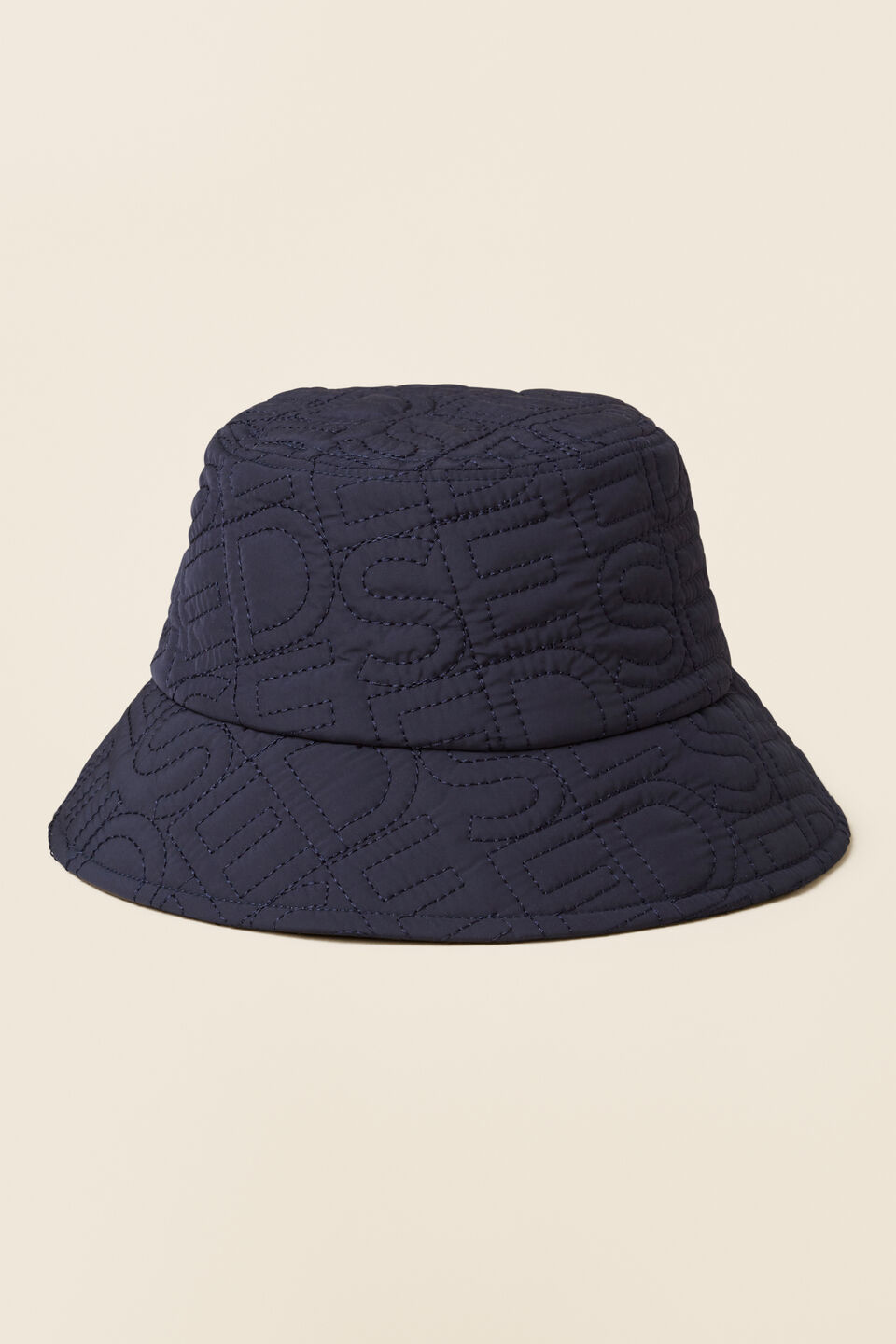 Quilted Bucket Hat  Navy