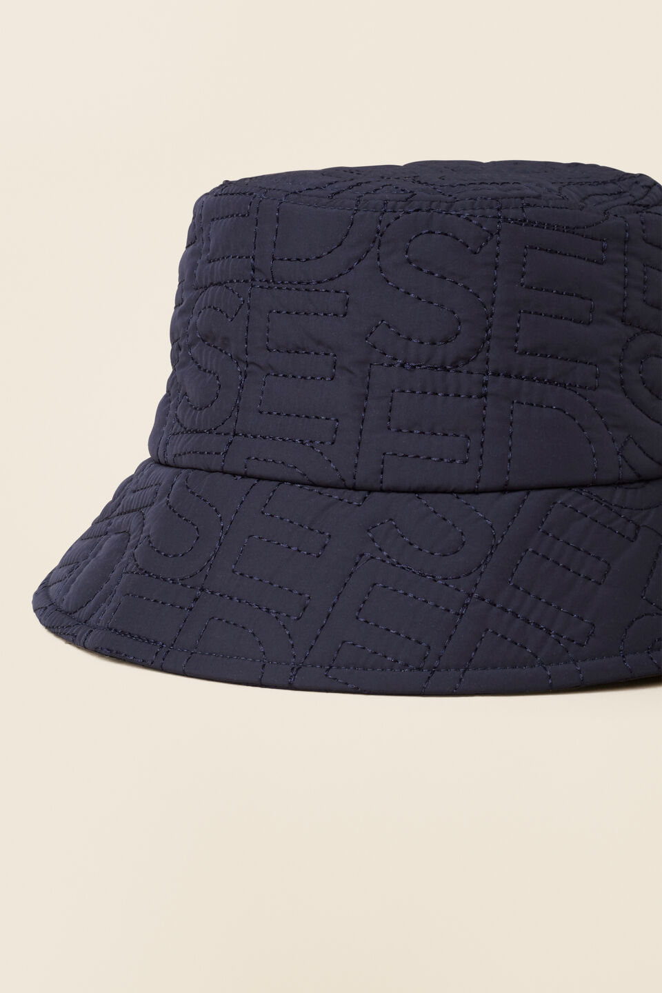 Quilted Bucket Hat  Navy
