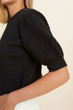 Textured Crepe Top  Black  hi-res