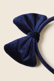 Velvet Bow Headband  Navy  hi-res