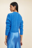 Crop Cable Knit Cardigan  Deep Ocean  hi-res