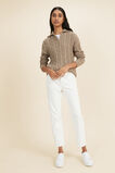 Cable Zip Through Sweater  Biscuit Marle  hi-res