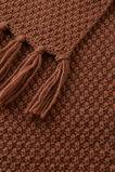 Chunky Handstitch Knit Scarf  Mahogany  hi-res