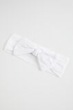 Rib Bow Headband  White  hi-res