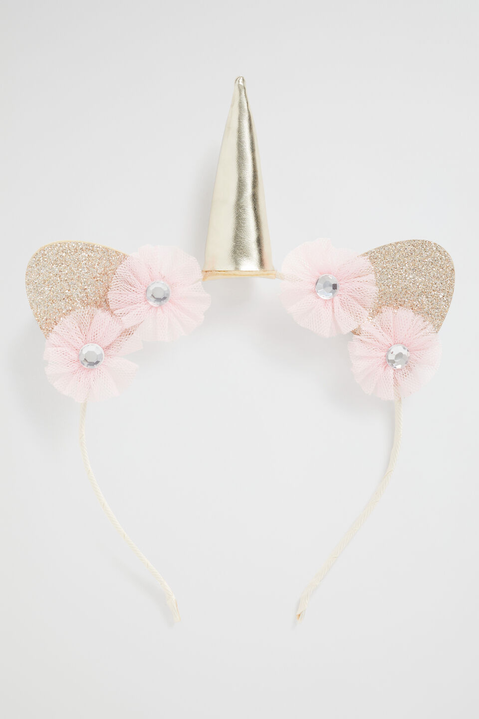 Tulle Flower Unicorn Headband  Flamingo