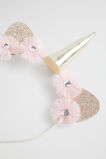 Tulle Flower Unicorn Headband  Flamingo  hi-res