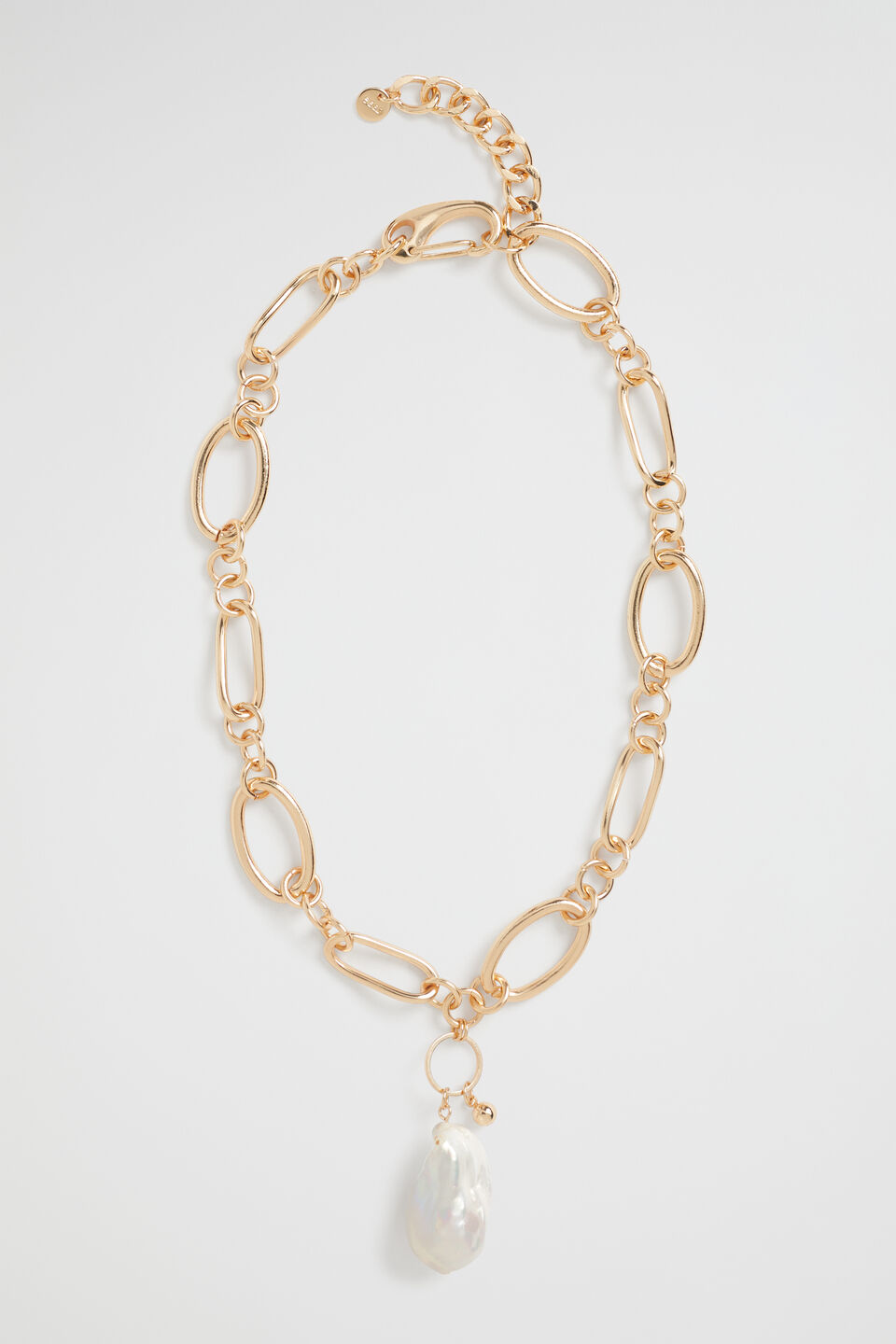 Pearl Statement Necklace  Gold