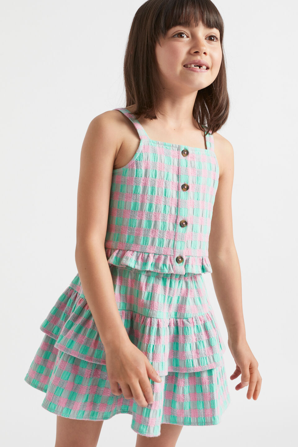 Gingham Cami  Candy Pink