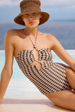 Geo Halter Swimsuit  Pecan Brown Geo  hi-res