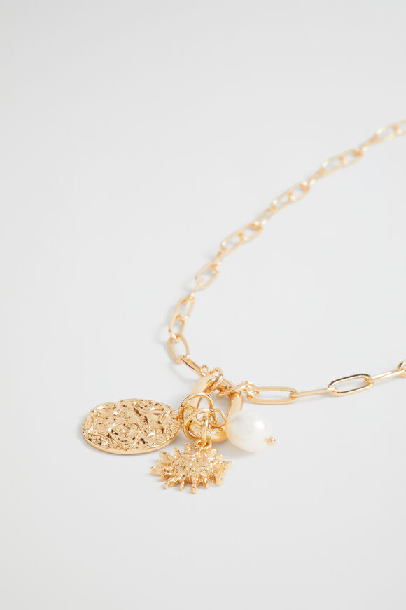 Sun Chain Necklace  Gold  hi-res