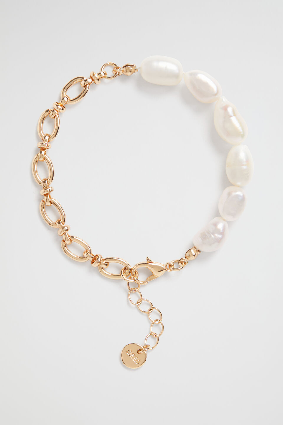 Pearl Chain Bracelet  Gold