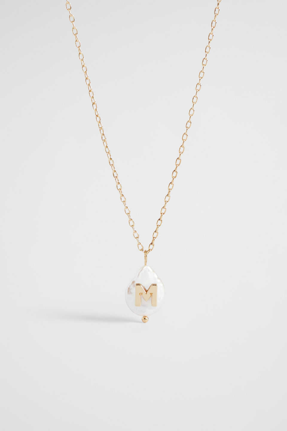 Pearl Alphabet Necklace  M