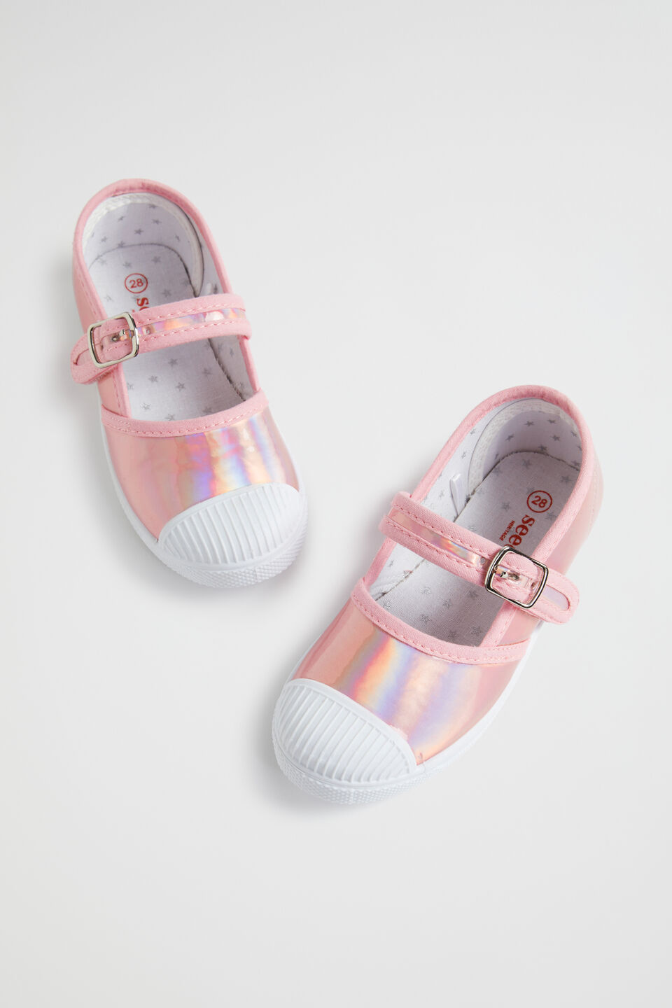 Reflective Mary Jane Sneaker  Pink