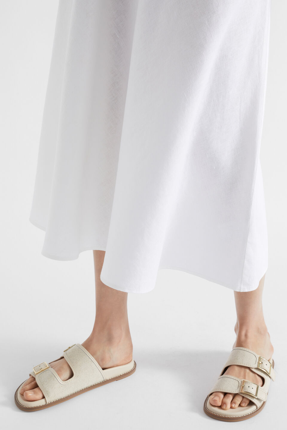 Core Linen Maxi Skirt  Whisper White