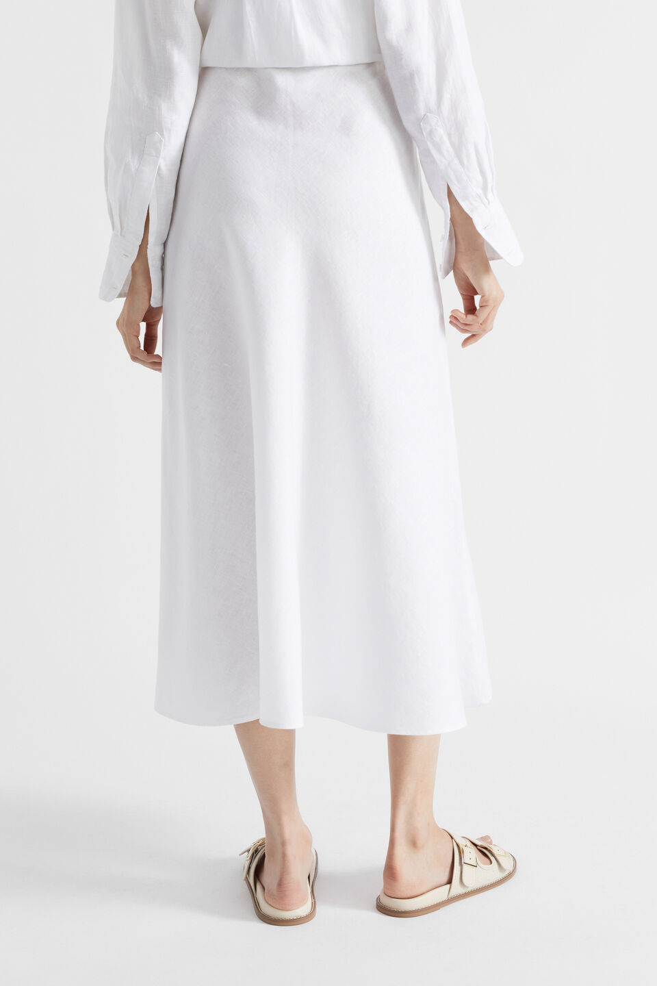 Core Linen Maxi Skirt  Whisper White