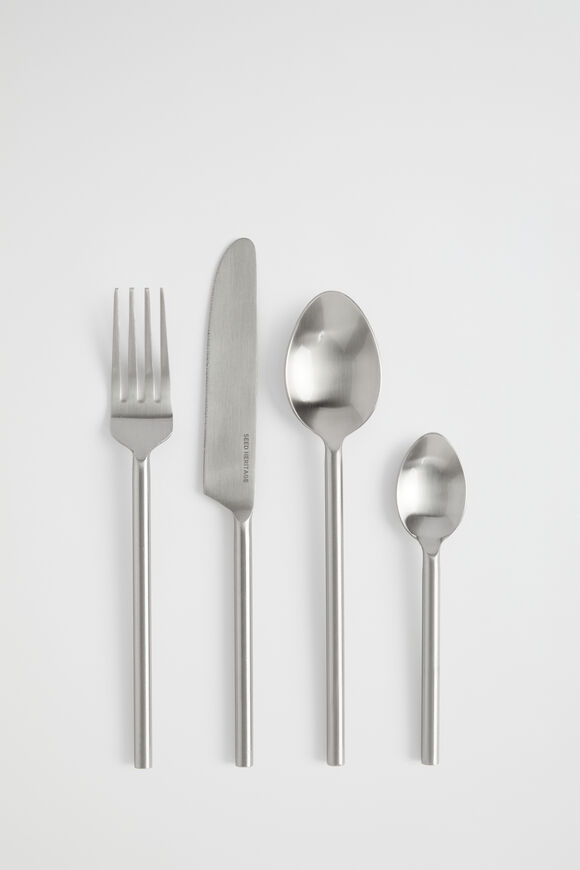 Apollo Cutlery Set Of 16  Brushed Silver  hi-res