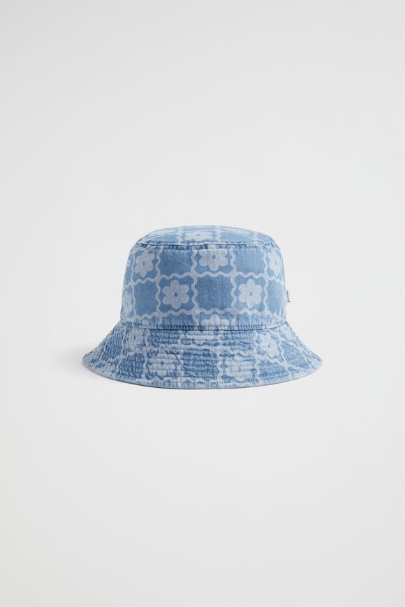 Daisy Check Bucket Hat  Clean Blue Wash  hi-res