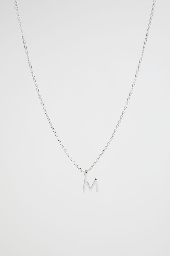 Silver Initial Necklace  M  hi-res