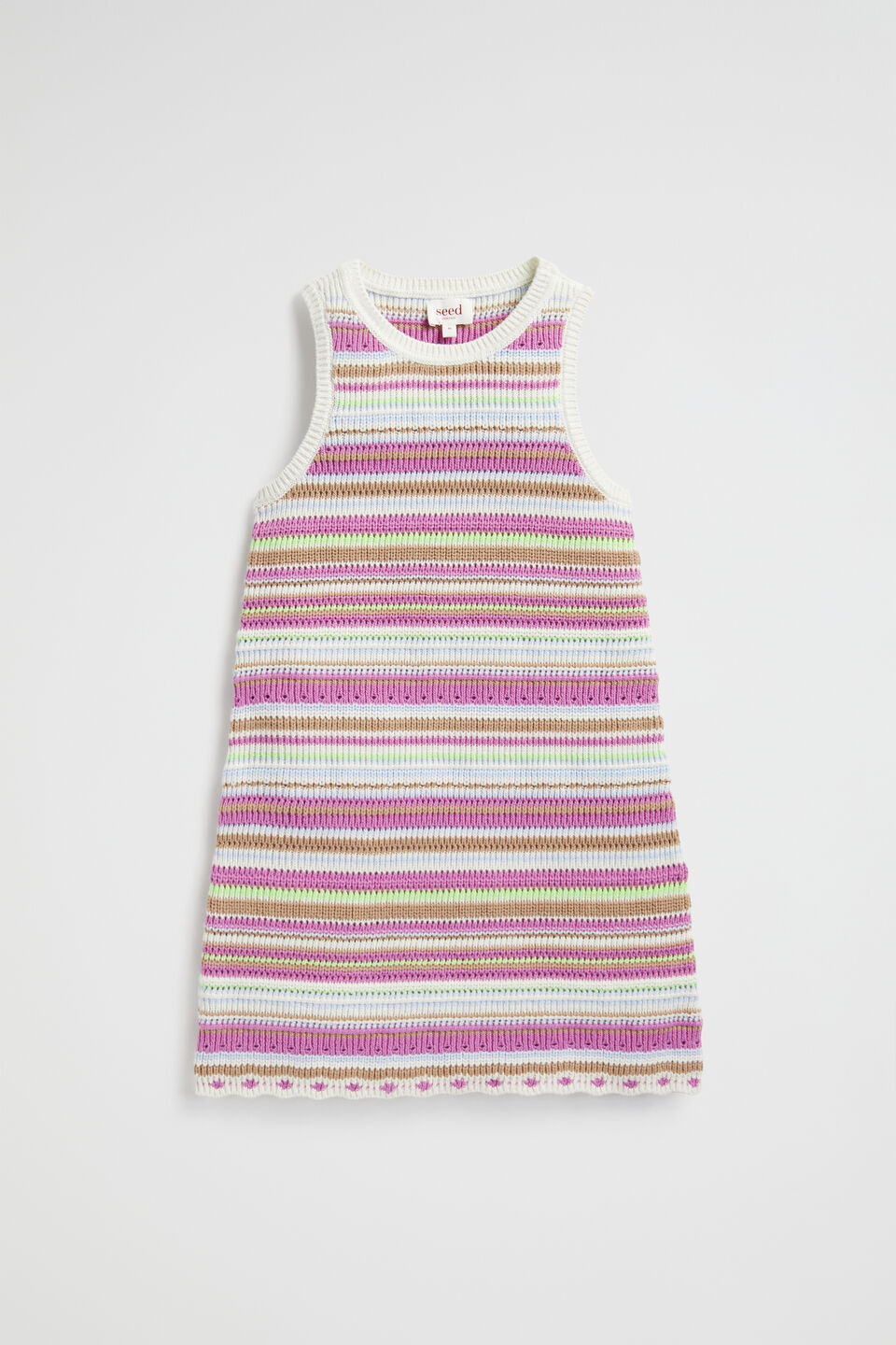 Crochet Knit Dress  Multi