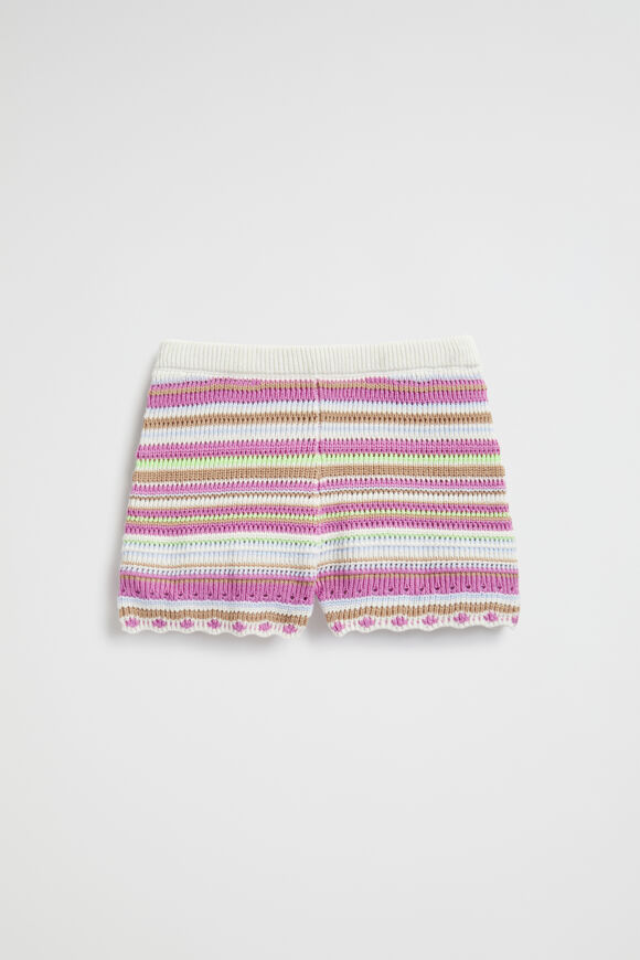 Crochet Knit Short  Multi  hi-res