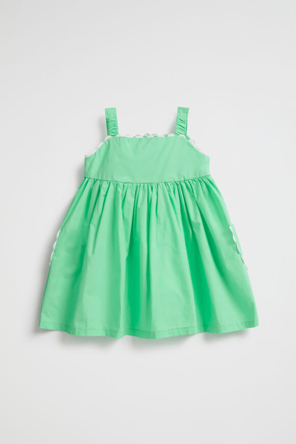 Ricrac Trim Dress  Pine Lime  hi-res