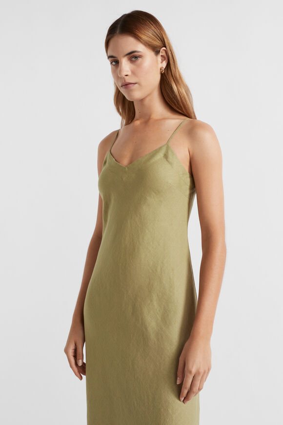 Core Linen Slip Maxi Dress  Pistachio  hi-res