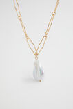 Large Pearl Pendant Necklace  Gold  hi-res