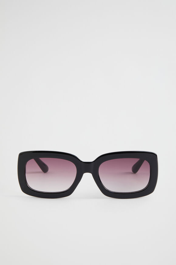 Katie Rectangle Sunglasses  Black  hi-res