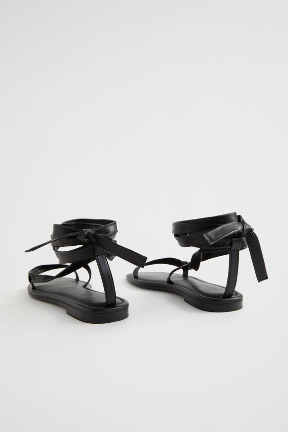 Nicole Leather Tie Up Sandal  Black  hi-res