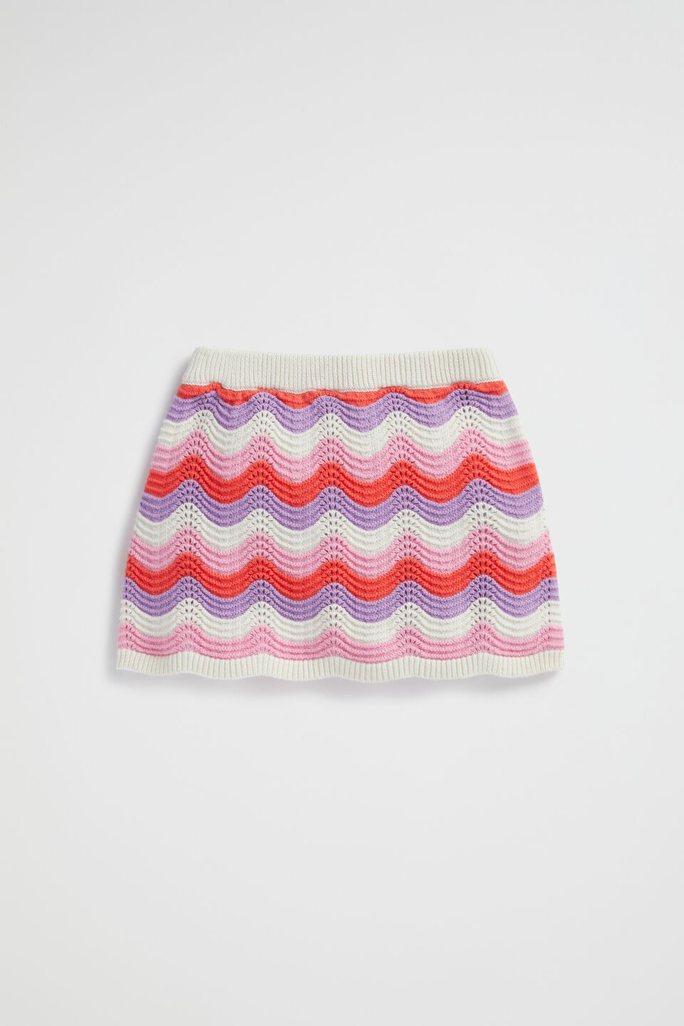 Wavy Crochet Skirt  Multi